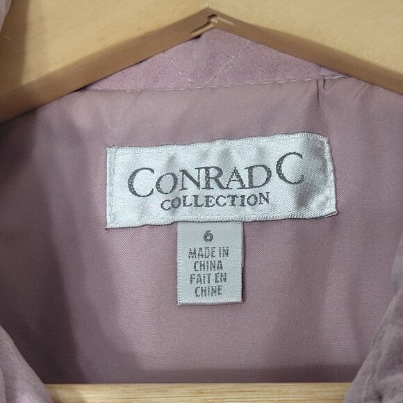 Conradc Women Pink Sleeveless Full Zip Up Studded Detailing Quilted Vest Size 6 - Picture 9 of 13